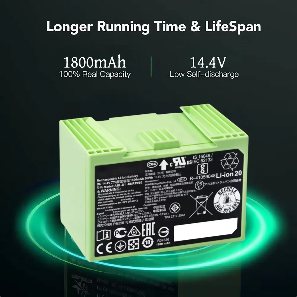4S Lipo Battery 14.8V 6000Mah - IRobot Roomba i7 충전식 배터리 14.4V