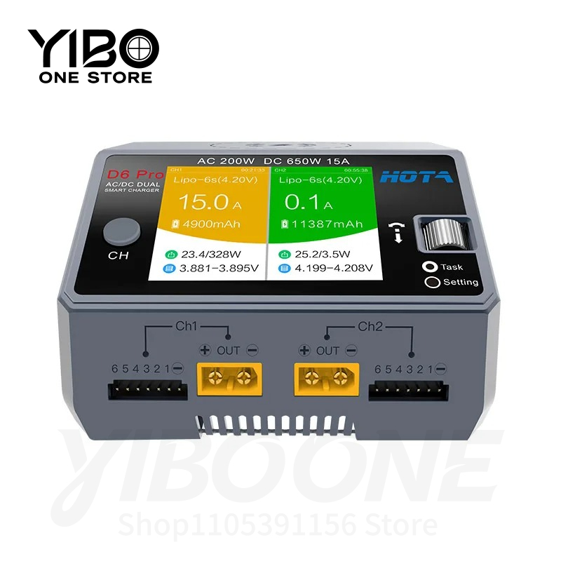 D6 Pro 블랙 AC 200W DC 2x325W 15 - Hota D6 Pro Dual Lipo Charger 리뷰 및 가격