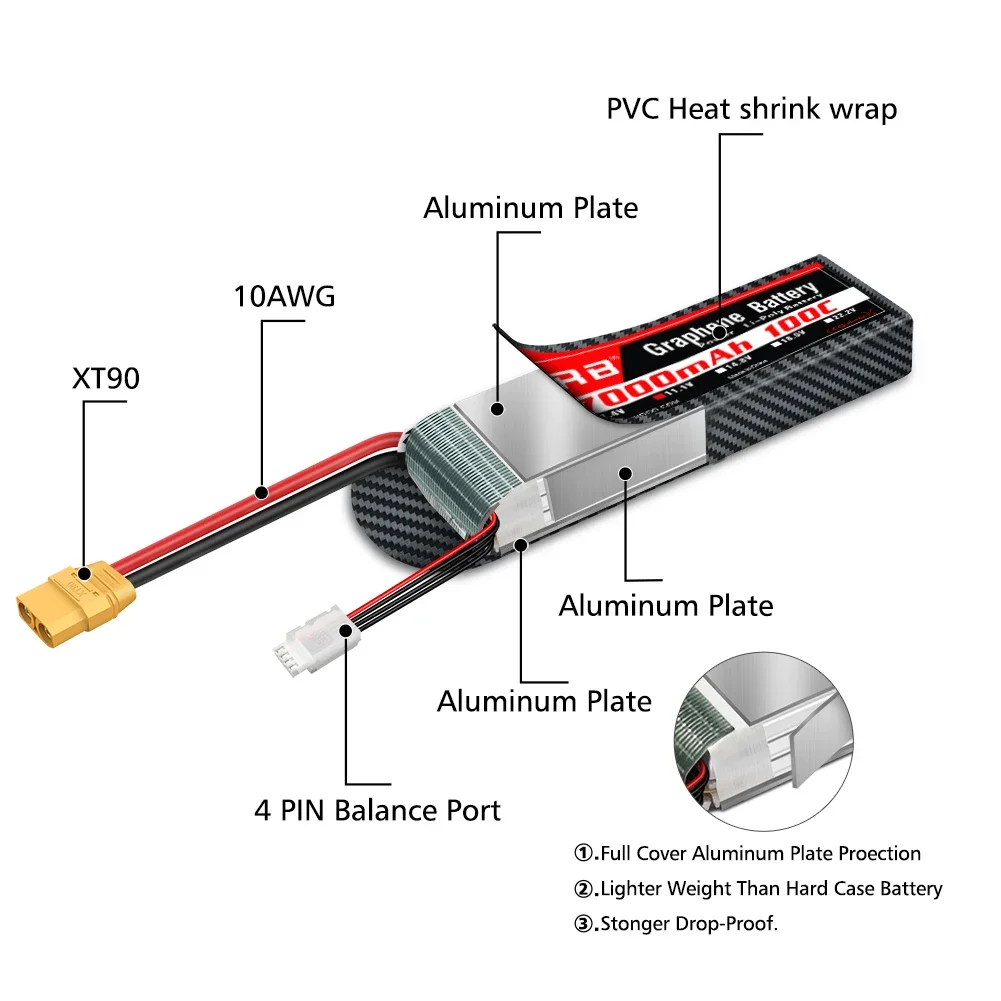 그래핀 배터리 2S 3S 4S 6S RC Lipo 33 - 6S Lipo Battery 22.2V 5000Mah 리뷰 및 가격