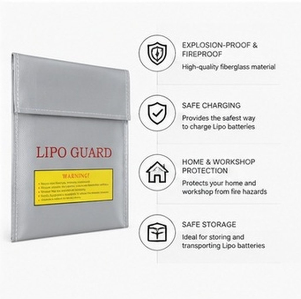 18x23cm 전문가용 RC 리포 배터리 방화 안전 가 - Lipo Battery Fireproof Safety Charge Box 리뷰 및 가격