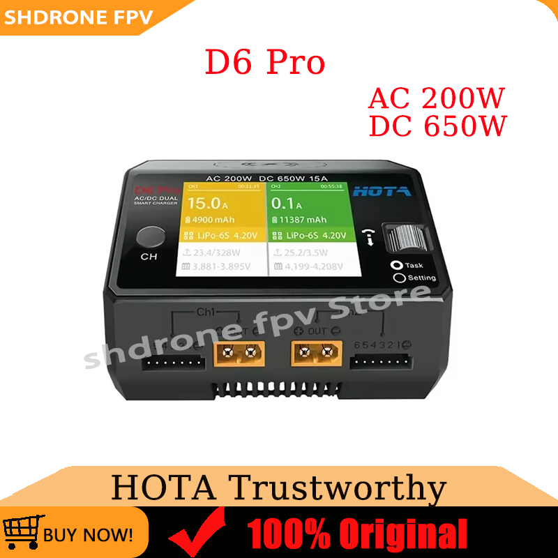 오리지널 HOTA D6 Pro AC 200W DC 65 - Hota D6 Pro Dual Lipo Charger 리뷰 및 가격