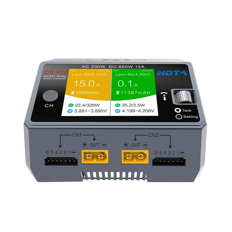 HOTA D6 Pro AC 200W, DC 2x325W - Hota D6 Pro Dual Lipo Charger 리뷰 및 가격